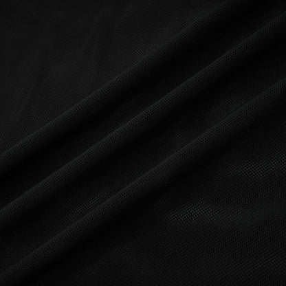 Ségolène black faux-fur tulle top