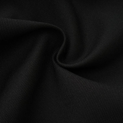 Caribe black bowknot off-shoulder mini dress