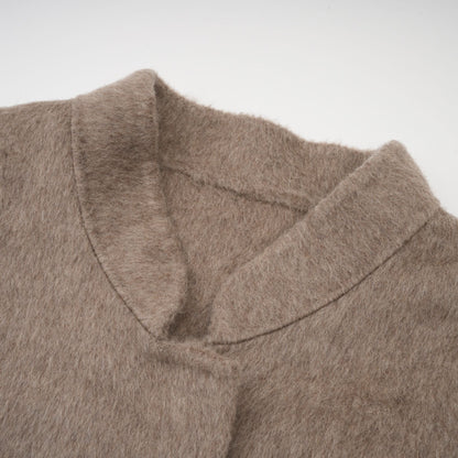 Chloris wool fur belted cape coat