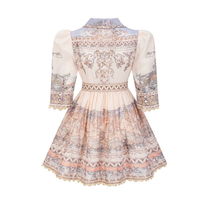 Joséphine Classic Belted V-Neck Mini Dress