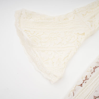 Émeline floral lace train-design maxi dress in Neutrals