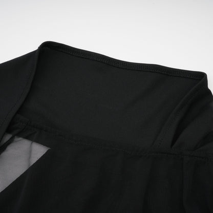 Clarisse semi-sheer ruched midi dress