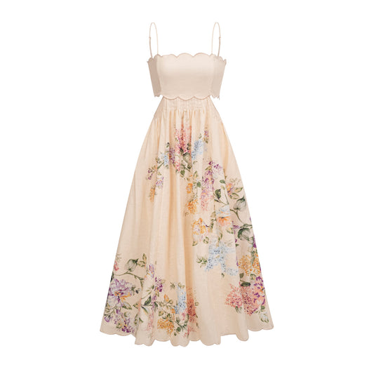 Joséphine floral-print cut-out midi dress