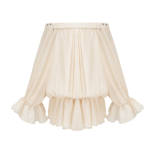 Lisette off-shoulder chiffon mini dress