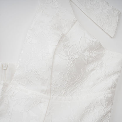 Céline White Glamorous Event Midi Dress