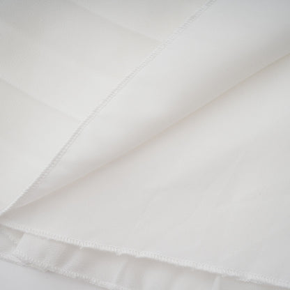 Doux White Ruffled Trim Pleated Midi Dress
