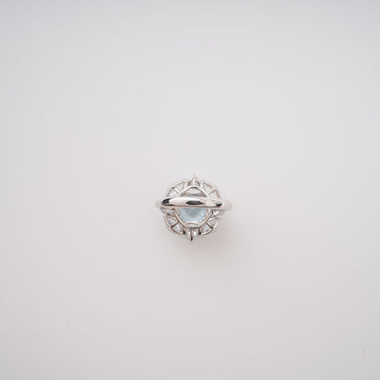 Daphné Blue Sterling Silver Adjustable Gemstone Ring