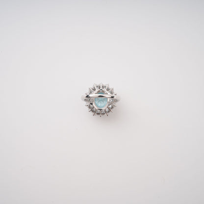 Céleste Blue Oval Cut Gemstone Sterling Silver Ring
