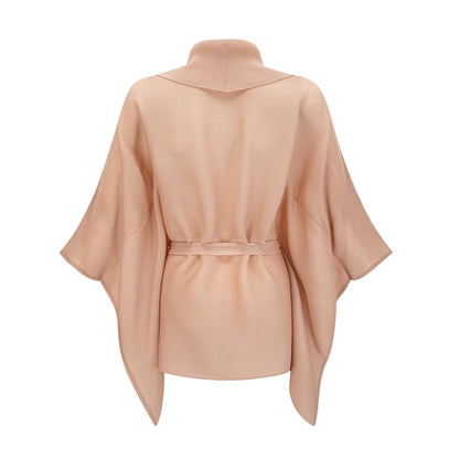 Adèle cape-design pleated top & skirt matching set