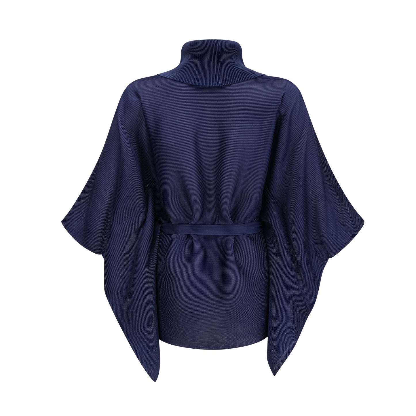 Debbie blue pattern-print creased cape & skirt matching set