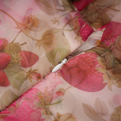 Geneviève fruit-print ruffled maxi dress