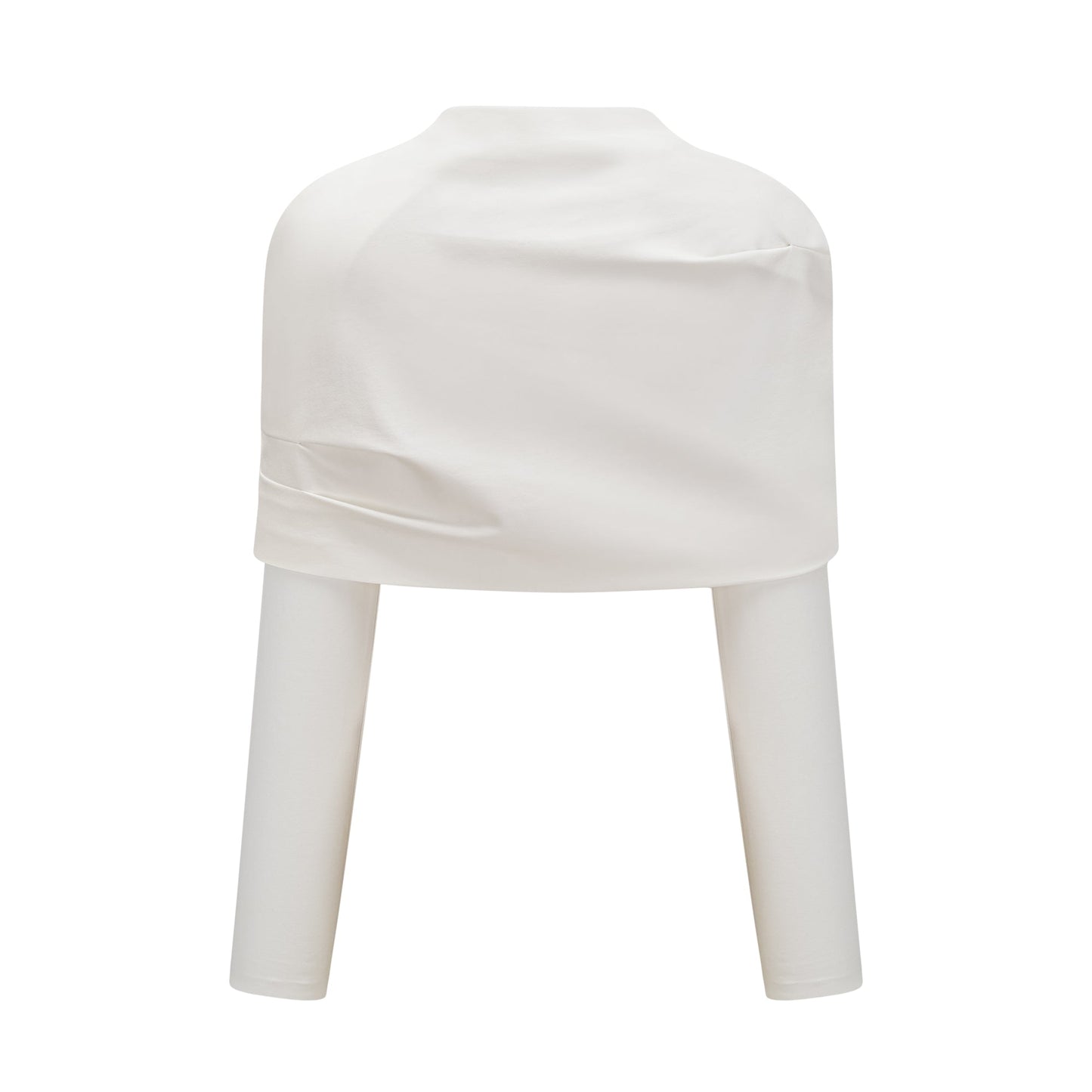 Hanna white ruched cropped top