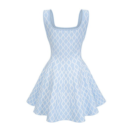 Hélène patterned-jacquard sleeveless mini dress