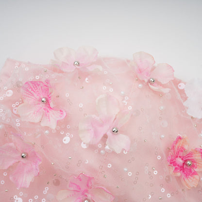 Lilou 3d-petal puffy mini dress