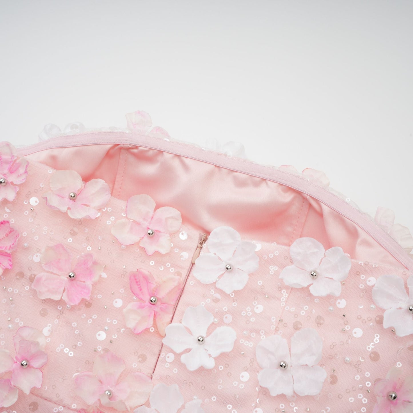 Lilou 3d-petal puffy mini dress