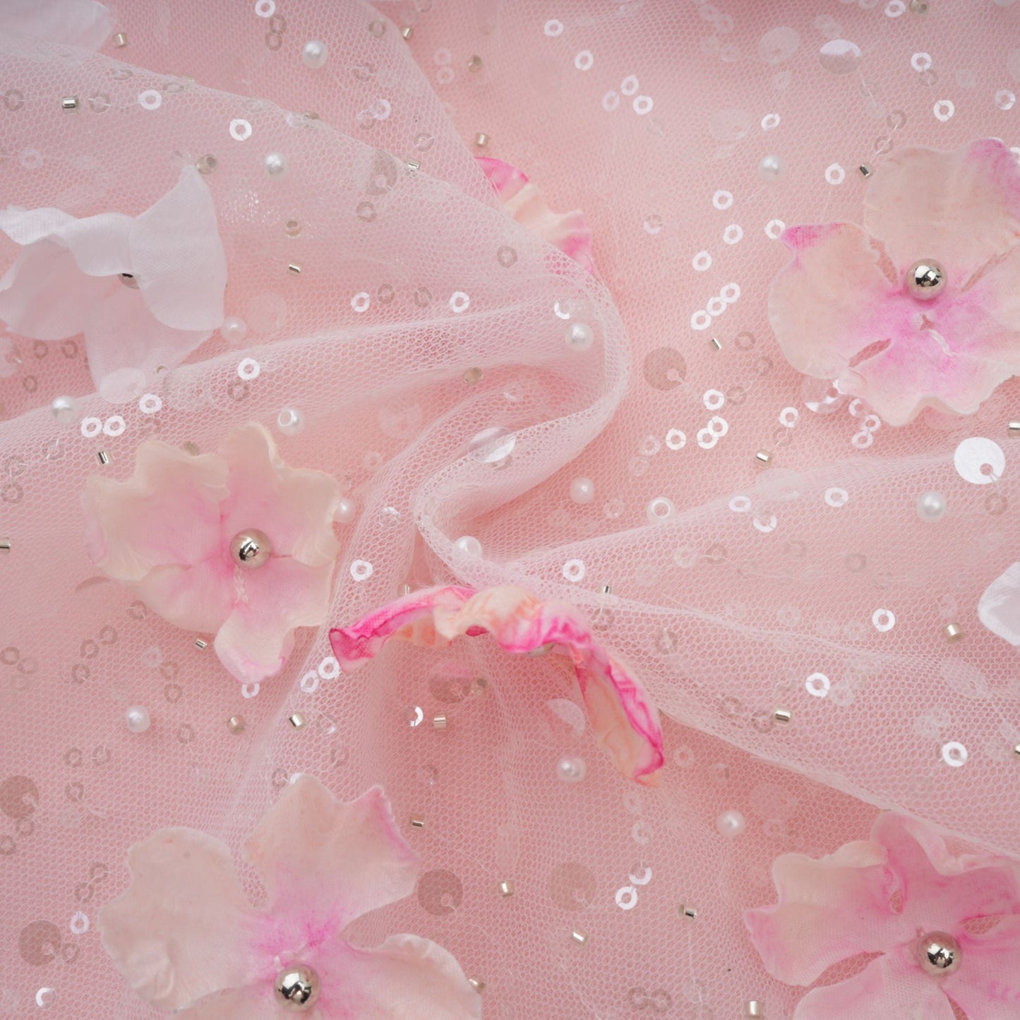 Lilou 3d-petal puffy mini dress