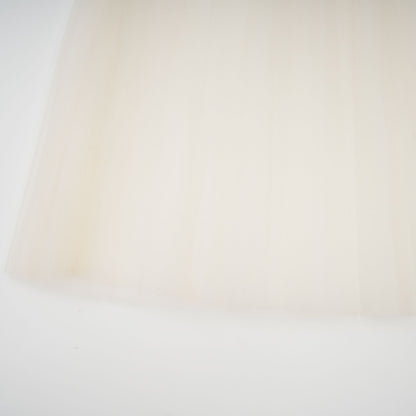 Thérèse bowknot tulle-panelling midi dress in White