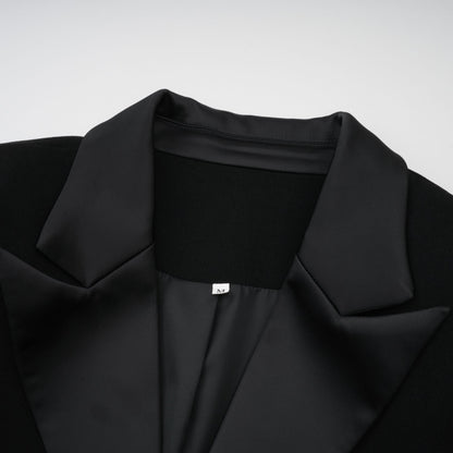 Diane black embellished maxi blazer dress