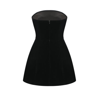 Sandrine crystal-embellished velvet mini dress