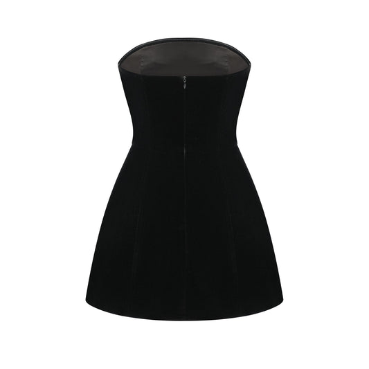 Sandrine crystal-embellished velvet mini dress