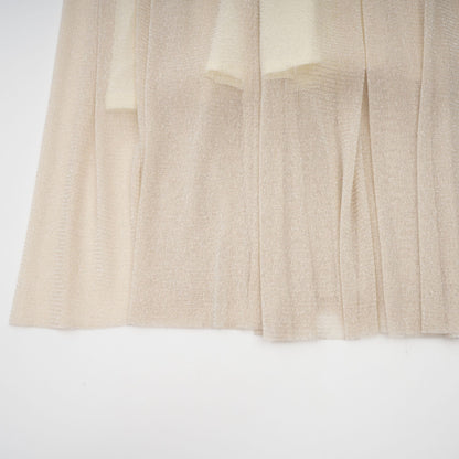 Camille pleated shirred metallic midi dress