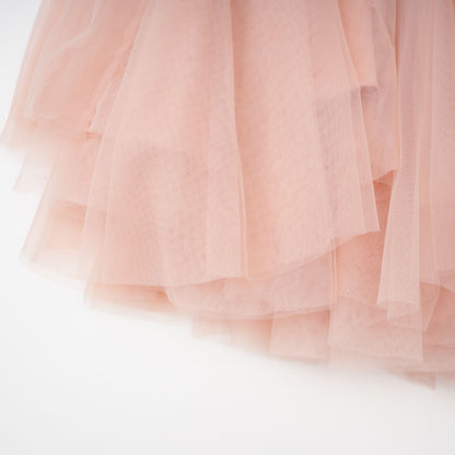 Ulrique pink lace corset tulle maxi dress
