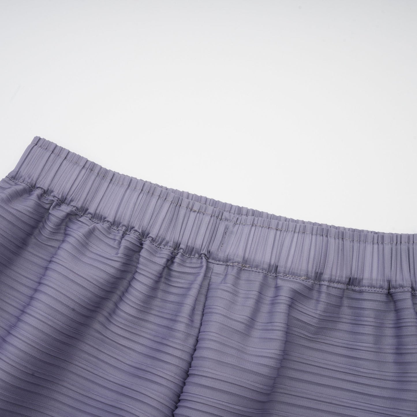 Agathe purple gradient wrinkled blouse & trousers matching set