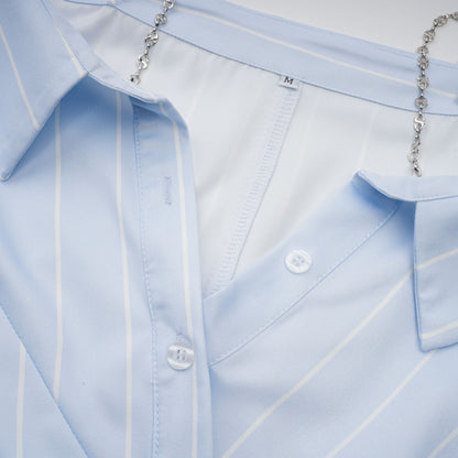 Hélène striped off-shoulder blouse