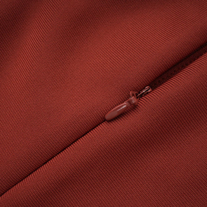 Mélisande Rusty Red Halterneck Fringed Maxi Gown