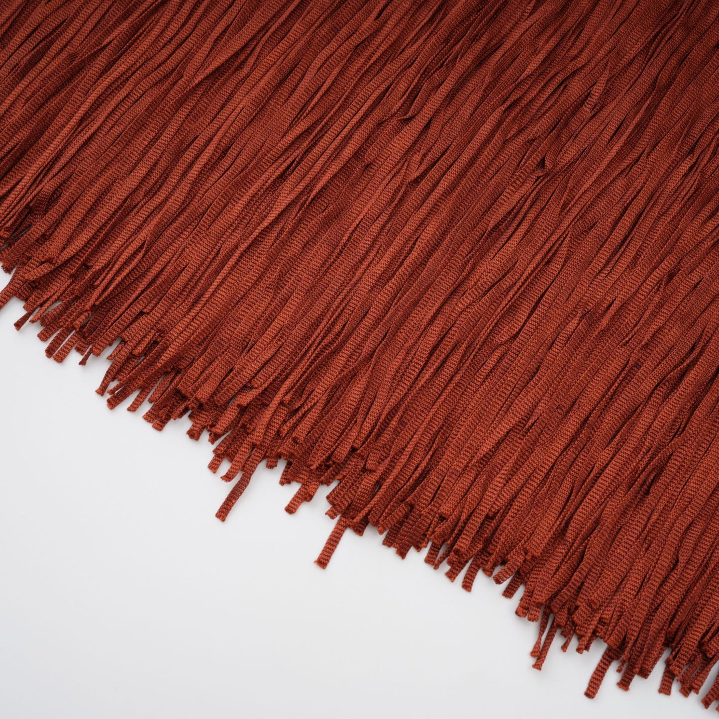 Mélisande Rusty Red Halterneck Fringed Maxi Gown