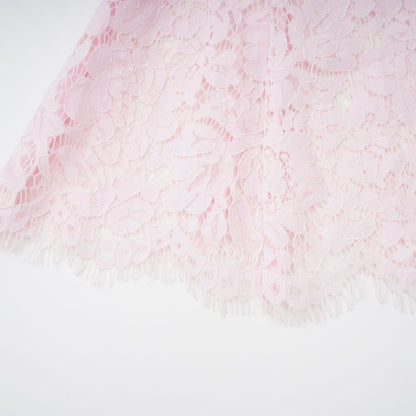 Sabine Pink Floral Lace Mermaid Midi Dress