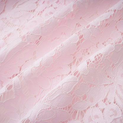 Sabine Pink Floral Lace Mermaid Midi Dress