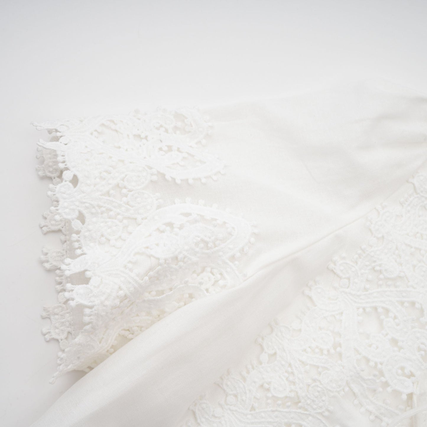 Patricia white floral-lace midi dress