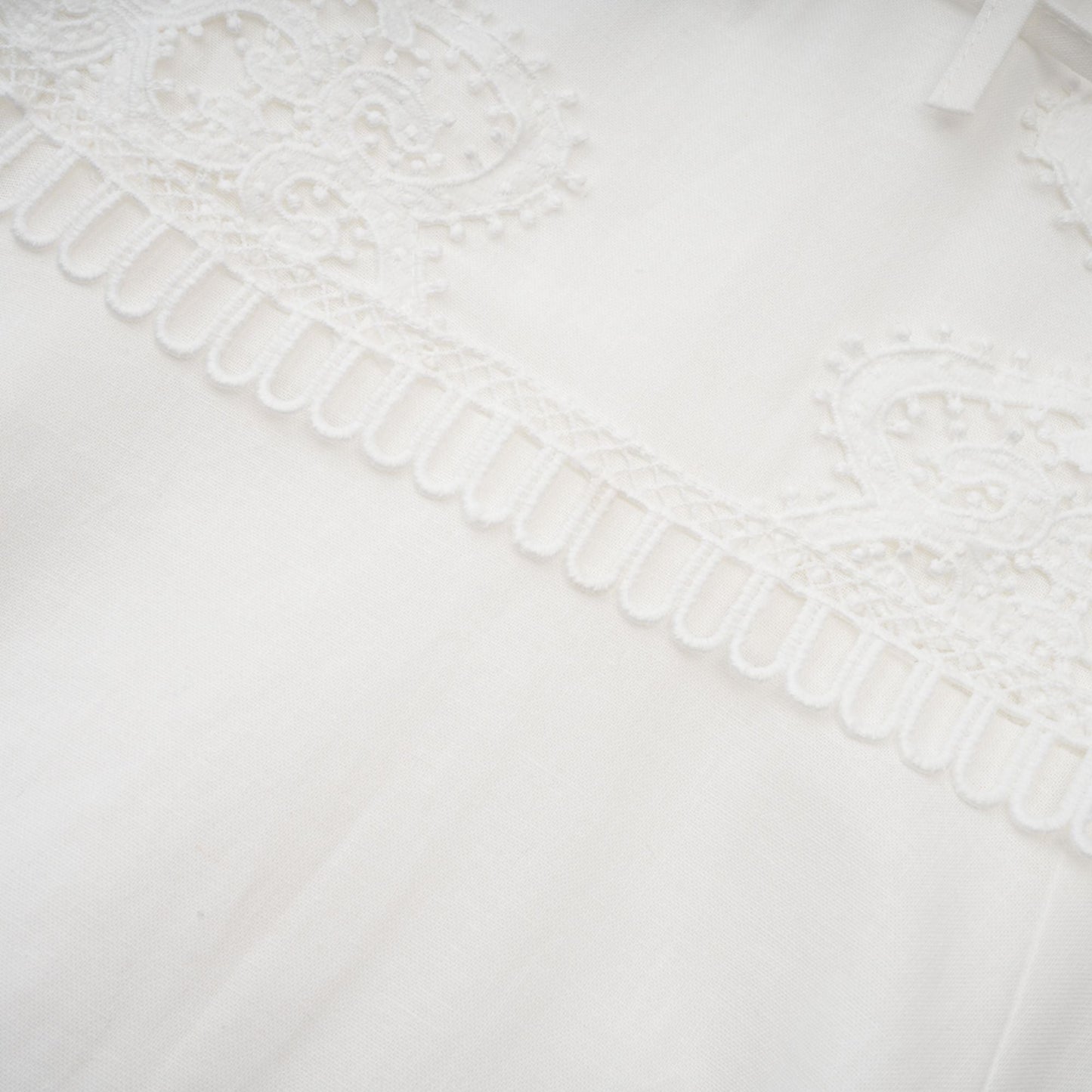 Patricia white floral-lace midi dress