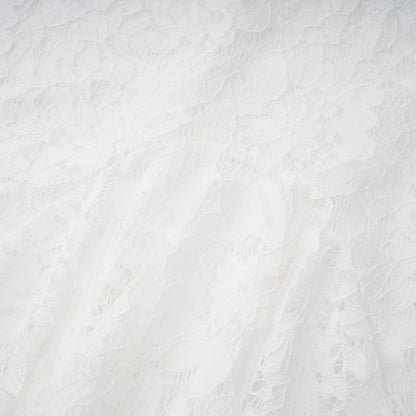 Abbie White Floral Lace Bustier Maxi Dress