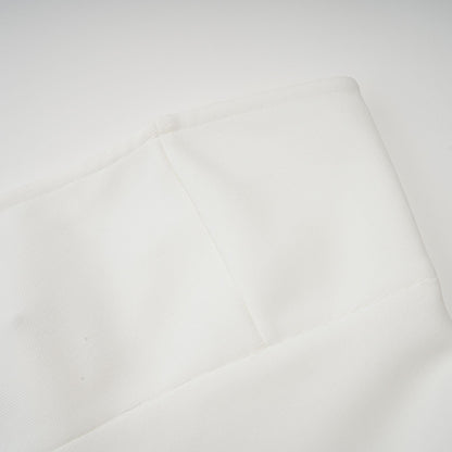 Nathalie white tulle-panelling maxi dress