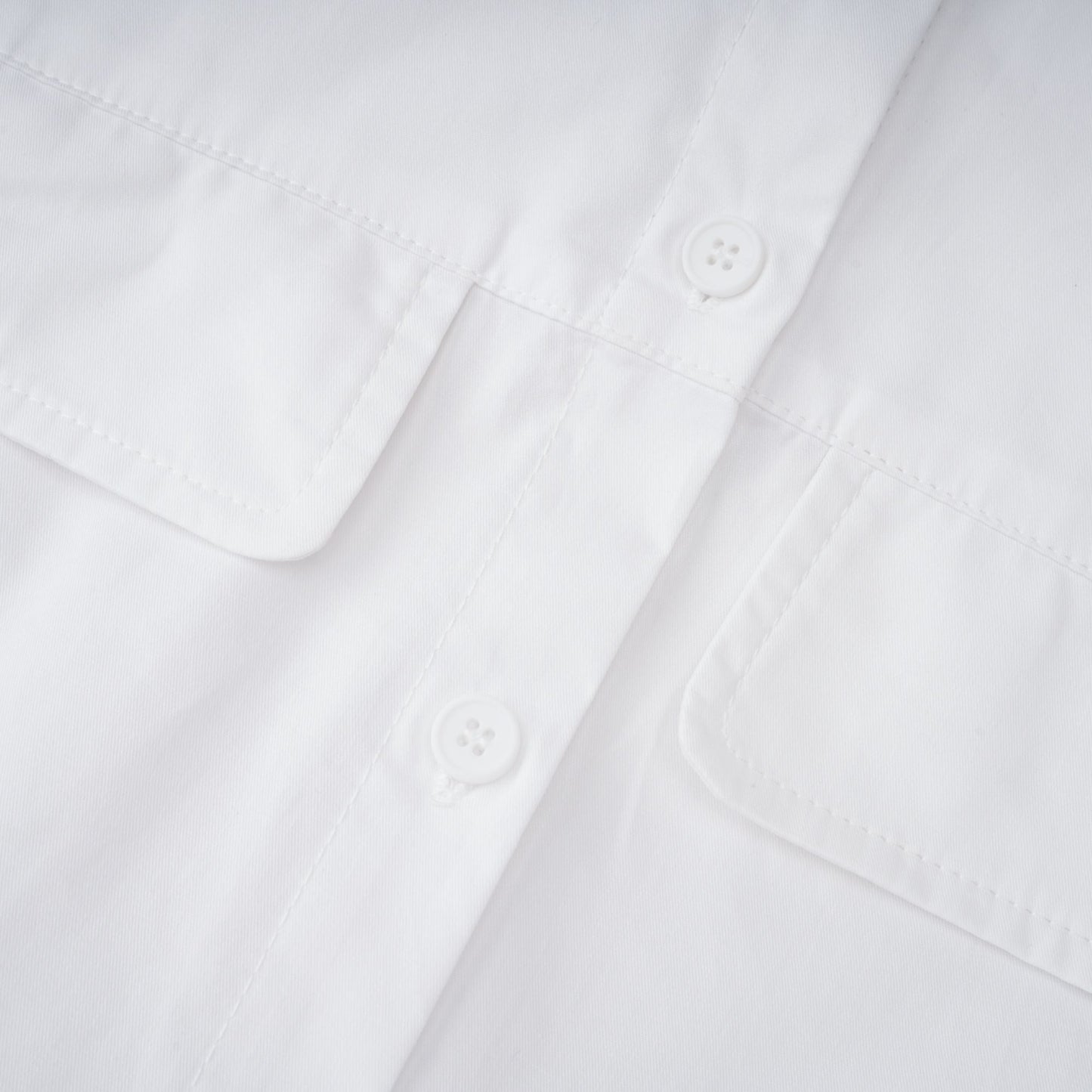 Dulcie white front-slit shirred shirt dress