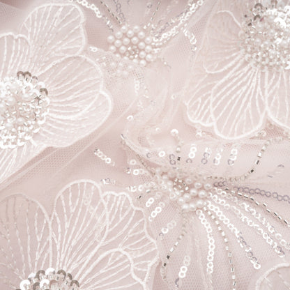 Valérie crystal-embellished floral mini dress