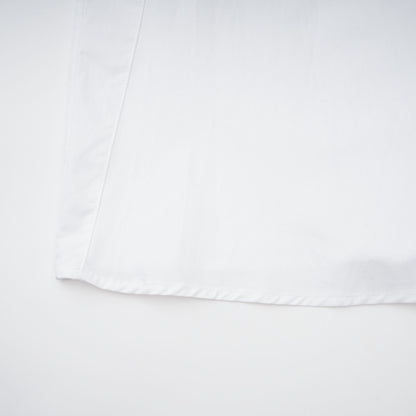 Dulcie white front-slit shirred shirt dress