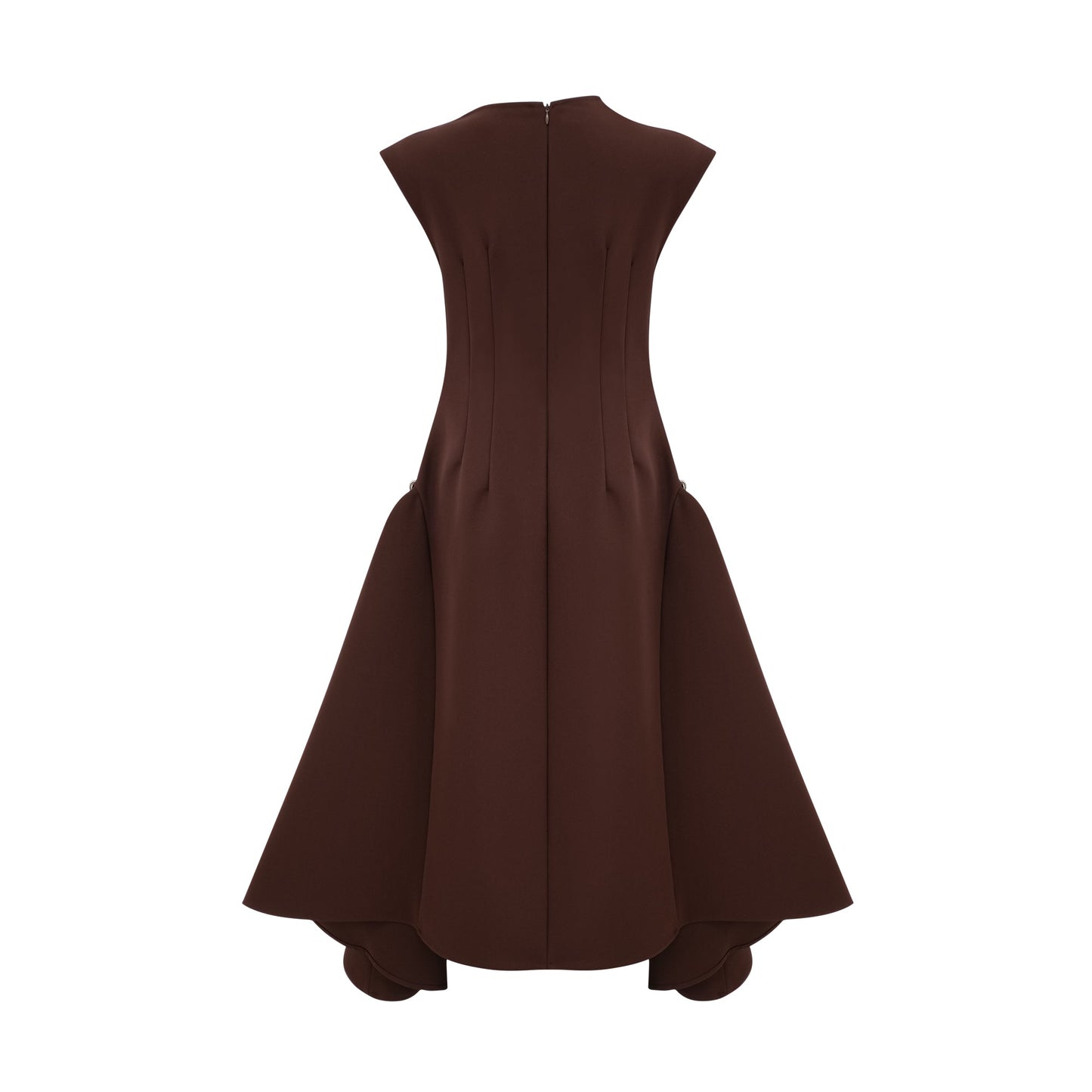 Jenifier brown asymmetrical midi dress