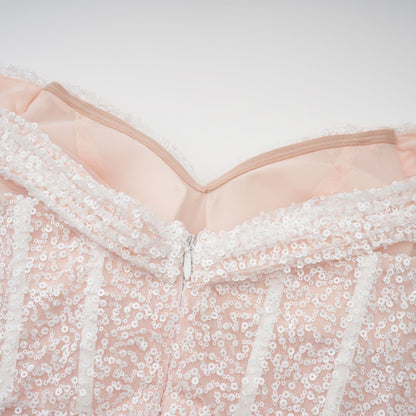 Margot white embellished off-shoulder maxi dress