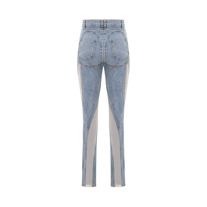 Aélis sheer-panelled jeans