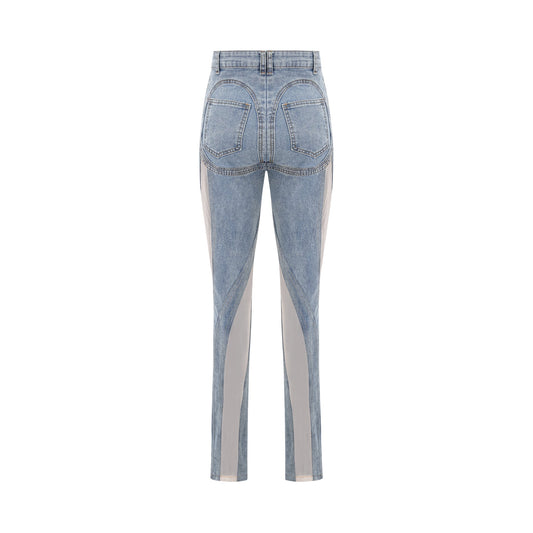 Aélis sheer-panelled jeans