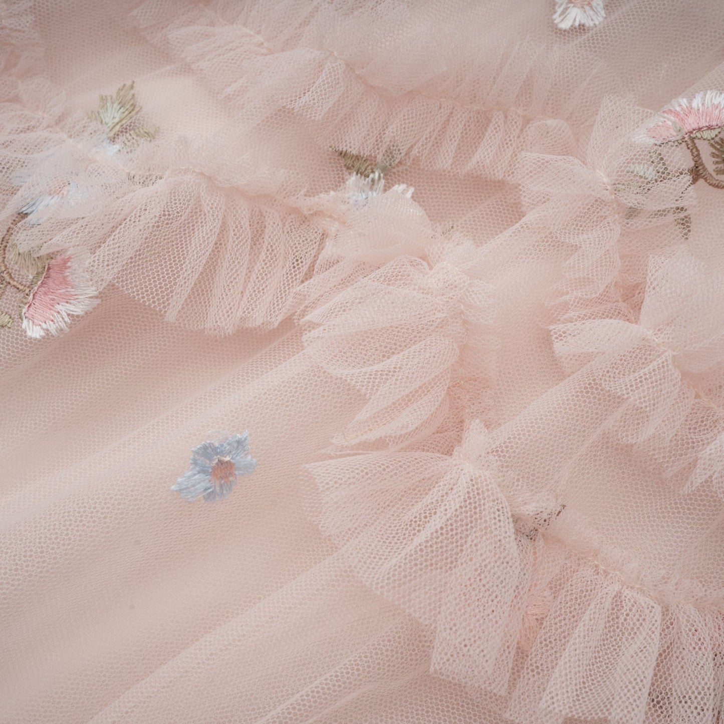 Kévina floral-embroidered tiered ruffled midi dress