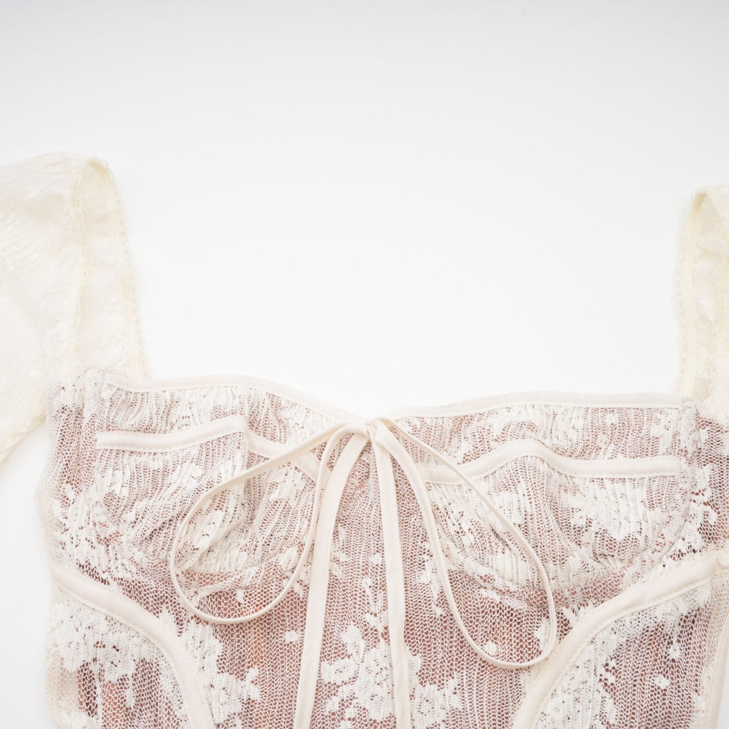Marlene White Flared Lace Maxi Dress