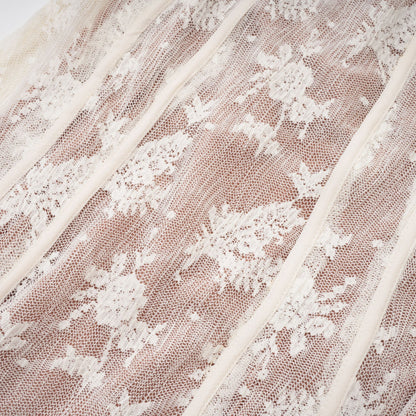 Marlene White Flared Lace Maxi Dress