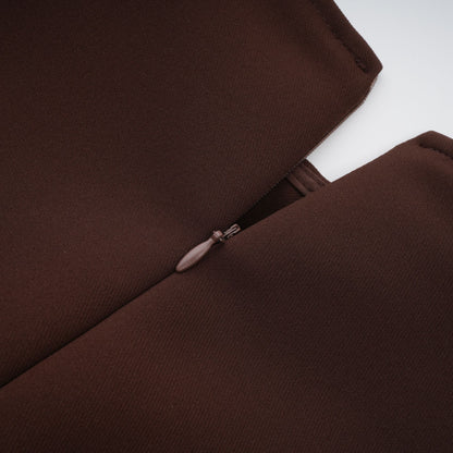 Jenifier brown asymmetrical midi dress