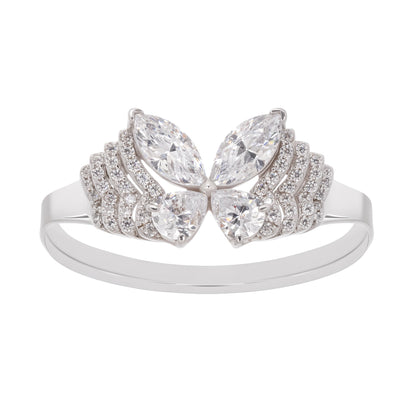 Zélie Sterling Silver Butterfly Shaped Gemstone Ring