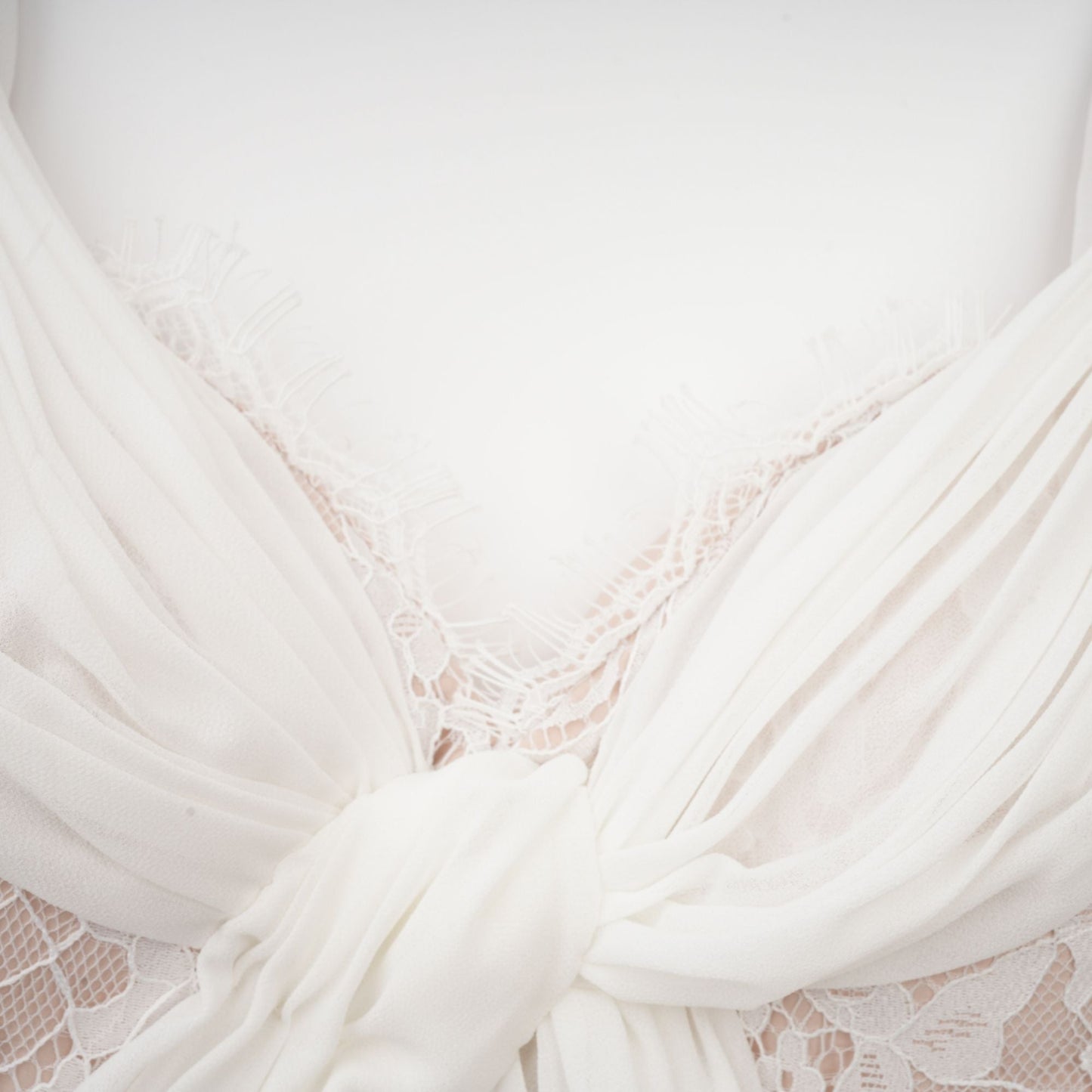Arantxa white lace pleated maxi dress