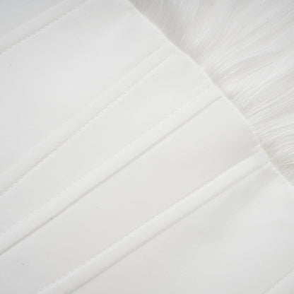 Rosier fully-pleated cinched mini dress in White